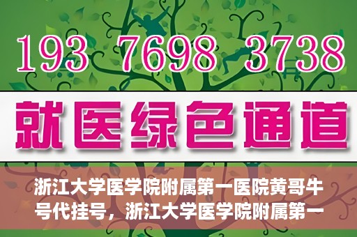 浙江大学医学院附属第一医院黄哥牛号代挂号，浙江大学医学院附属第一医院黄哥牛号代挂号服务解析
