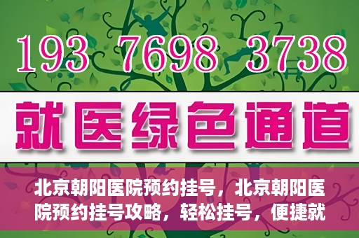 北京朝阳医院预约挂号，北京朝阳医院预约挂号攻略，轻松挂号，便捷就医