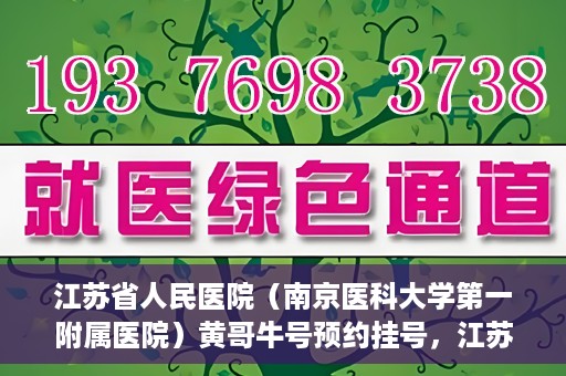 江苏省人民医院（南京医科大学第一附属医院）黄哥牛号预约挂号，江苏省人民医院（南京医科大学第一附属医院）黄哥牛号预约挂号攻略