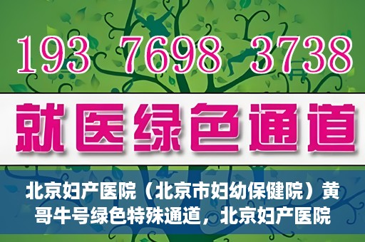 北京妇产医院（北京市妇幼保健院）黄哥牛号绿色特殊通道，北京妇产医院（北京市妇幼保健院）黄哥牛号绿色特殊通道，关爱母婴健康的新路径