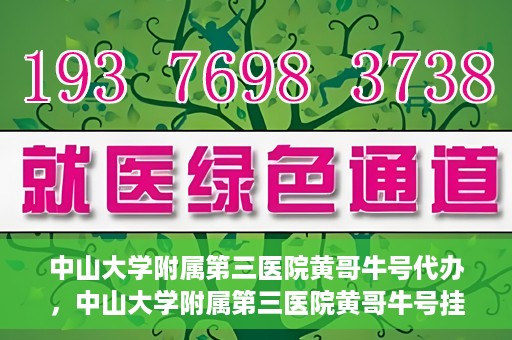 中山大学附属第三医院黄哥牛号代办，中山大学附属第三医院黄哥牛号挂号代办攻略