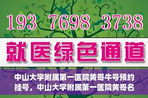 中山大学附属第一医院黄哥牛号预约挂号，中山大学附属第一医院黄哥名医牛号预约挂号攻略