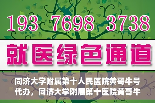 同济大学附属第十人民医院黄哥牛号代办，同济大学附属第十医院黄哥牛号预约代办服务解析