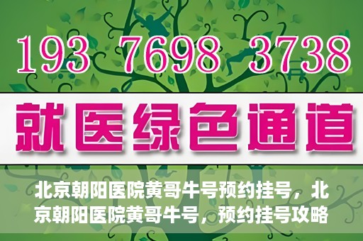 北京朝阳医院黄哥牛号预约挂号，北京朝阳医院黄哥牛号，预约挂号攻略