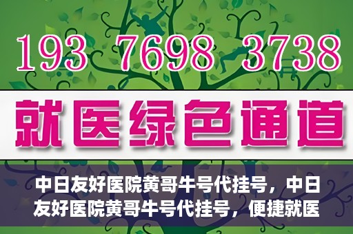 中日友好医院黄哥牛号代挂号，中日友好医院黄哥牛号代挂号，便捷就医背后的故事