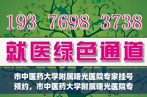 市中医药大学附属曙光医院专家挂号预约，市中医药大学附属曙光医院专家挂号预约攻略，一站式预约服务体验
