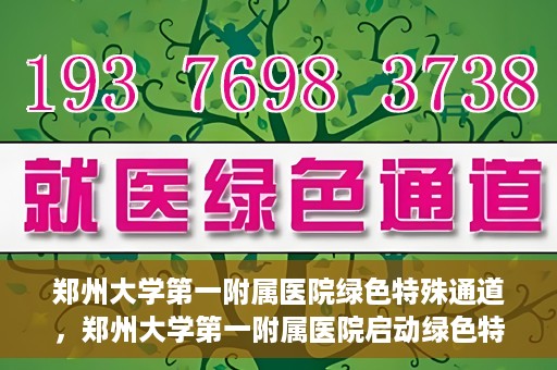 郑州大学第一附属医院绿色特殊通道，郑州大学第一附属医院启动绿色特殊通道，助力患者高效就医