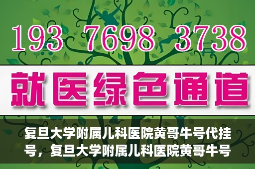 复旦大学附属儿科医院黄哥牛号代挂号，复旦大学附属儿科医院黄哥牛号代挂号解析，专业解读与挂号攻略