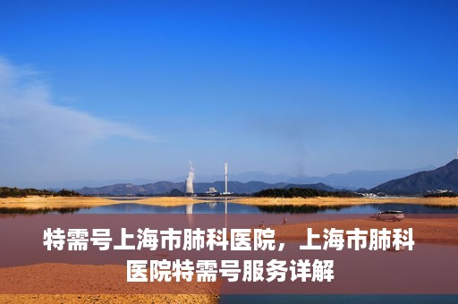 特需号上海市肺科医院，上海市肺科医院特需号服务详解