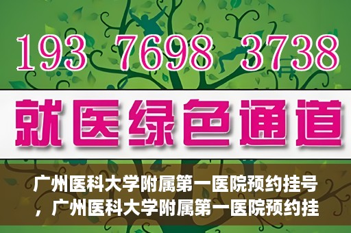 广州医科大学附属第一医院预约挂号，广州医科大学附属第一医院预约挂号攻略